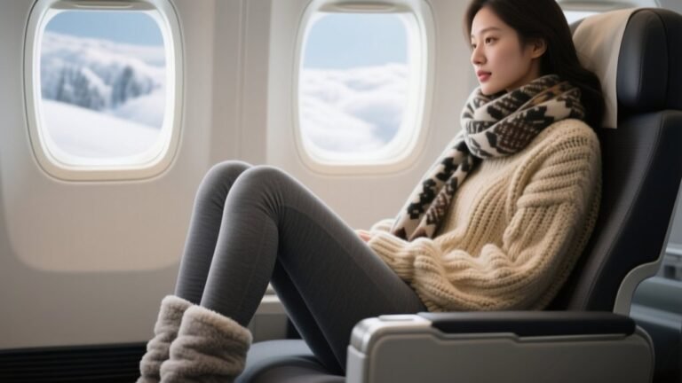 cozy winter travel leggings
